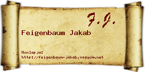 Feigenbaum Jakab névjegykártya